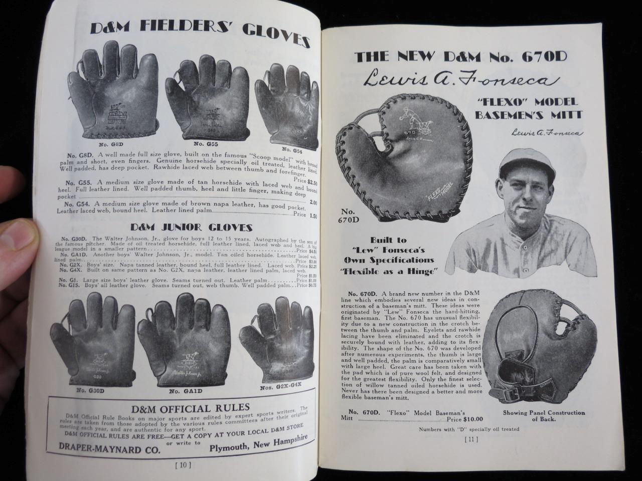 1931 D&M Baseball Equipment Catalog w/ Many Player Endorsements eBay