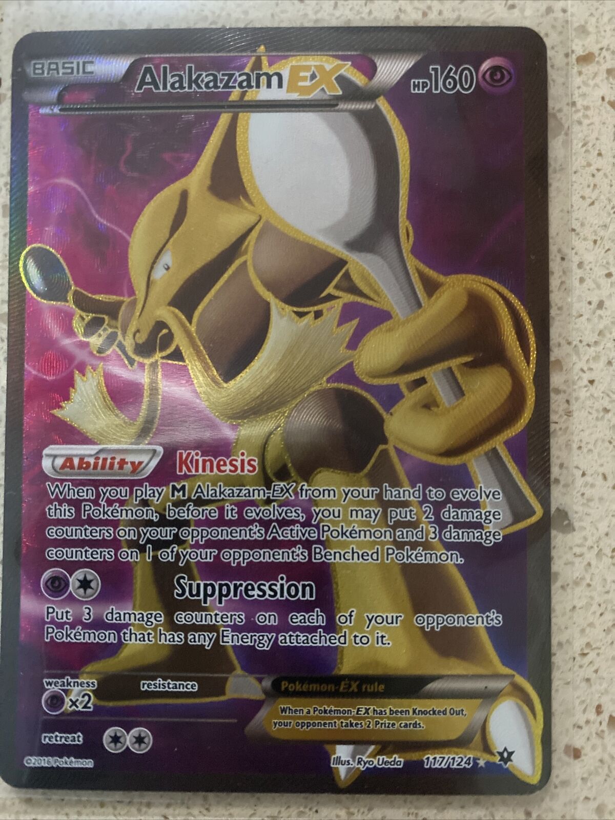 Alakazam EX - 117/124 - Full Art Ultra Rare