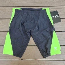 TYR Nylon Boys Mens Grab Bag Jammer Black/neon Swimwear Size 28 New