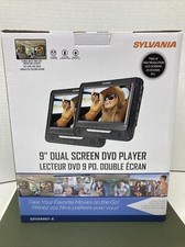 Sylvania 9" Dual Screen Dvd Player SDVD9957-E LCD SCREENS Movies On The Go