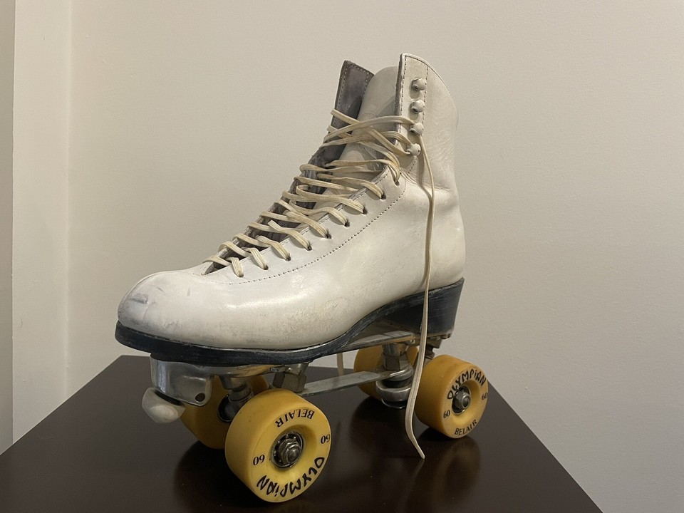 Vtg RIEDELL Roller Skates Womens 7B Olympian Belair Wheels Douglas