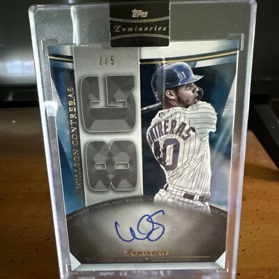 2021 Topps Luminaries Willson Contreras 2/5 On Card Auto SEALED 