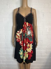 Forever 21 Women's Babydoll Braided Straps Y2K Fairy Floral Boho Dress  Size L