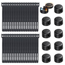 50  Pack Rotatable Cable Clips  Cord Straps Cable Management Kit