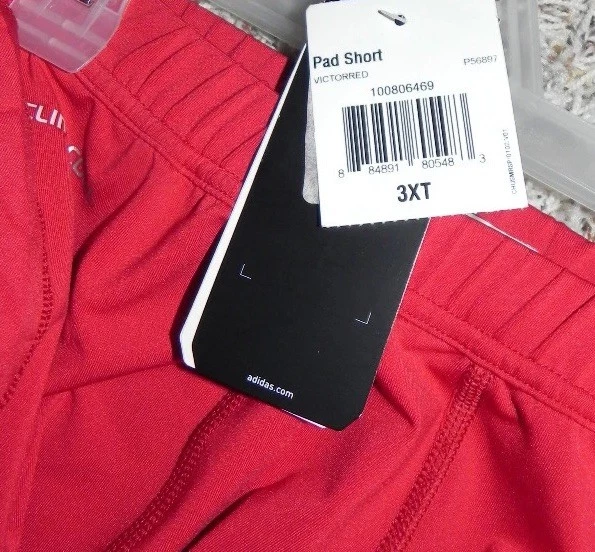 ADIDAS BASKETBALL COMPRESSION FIT IMPACT PADDED MENS ATHLETIC SHORTS 3XT NWT - Image 4 of 4