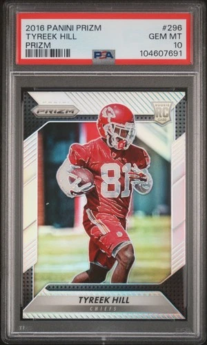 2016 Panini Prizm Tyreek Hill #296 PSA 10 Rookie Silver