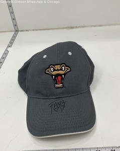 Hit Wear Grey Embroidered Fang Mascot Signature Adjustable Baseball Cap 100