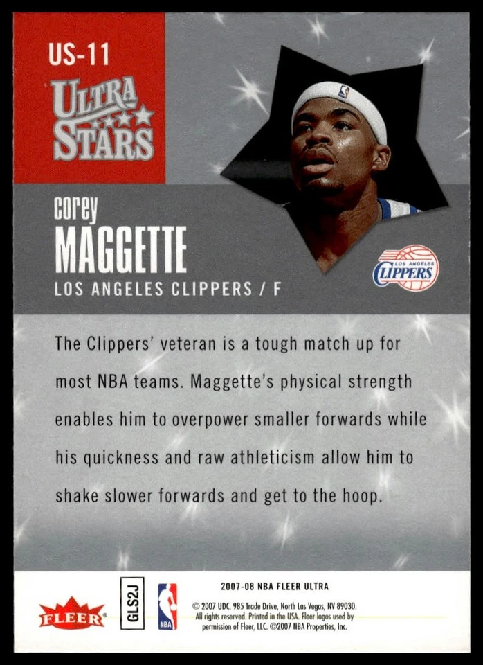 2007-08 Ultra #US-11 Corey Maggette Ultra Stars - Image 2 of 2