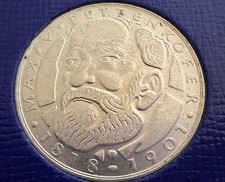 1968 D Germany 5 Deutsche Mark Max von Pettenkofer KM# 123