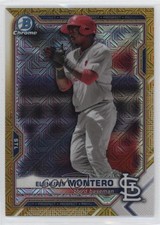 2021 Bowman Mega Box Gold Mojo Refractor 11/50 Elehuris Montero #BCP-116 0ie5