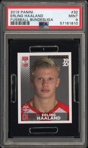 2019 PANINI FUSSBALL BUNDESLIGA #32 ERLING HAALAND ROOKIE RC PSA 9