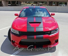 For 2015-2023 Dodge Charger Srt Hellcat Racing Stripes Decal Hood Vinyl Graphics For 2015-2023 Dodge Charger Srt Hellcat Racing Stripes Decal Hood Vinyl Graphics
