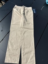 NWT Chaps Ralph Lauren Casual Beige Pants with Drawstring Waist - size 10 Reg