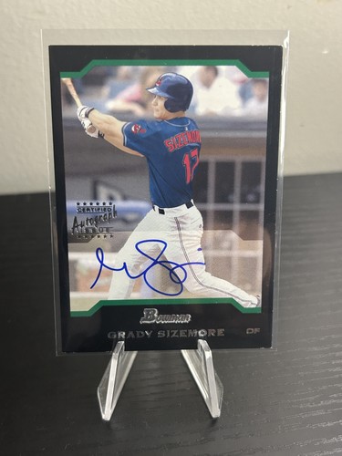 Grady Sizemore [Autograph] #161 2004 Bowman card