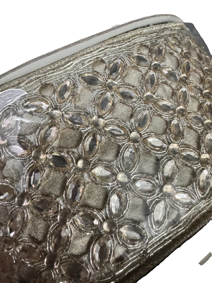 Farrisilk Floral Jewels Ribbon Gold ribbon holiday christmas 3" X 10 "YD- $179 - Image 3 of 4