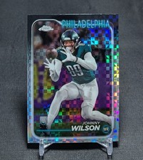 Johnny Wilson X-Fractor Refractor Rookie RC 2024 Topps Chrome Card #231 Eagles. rookie card picture
