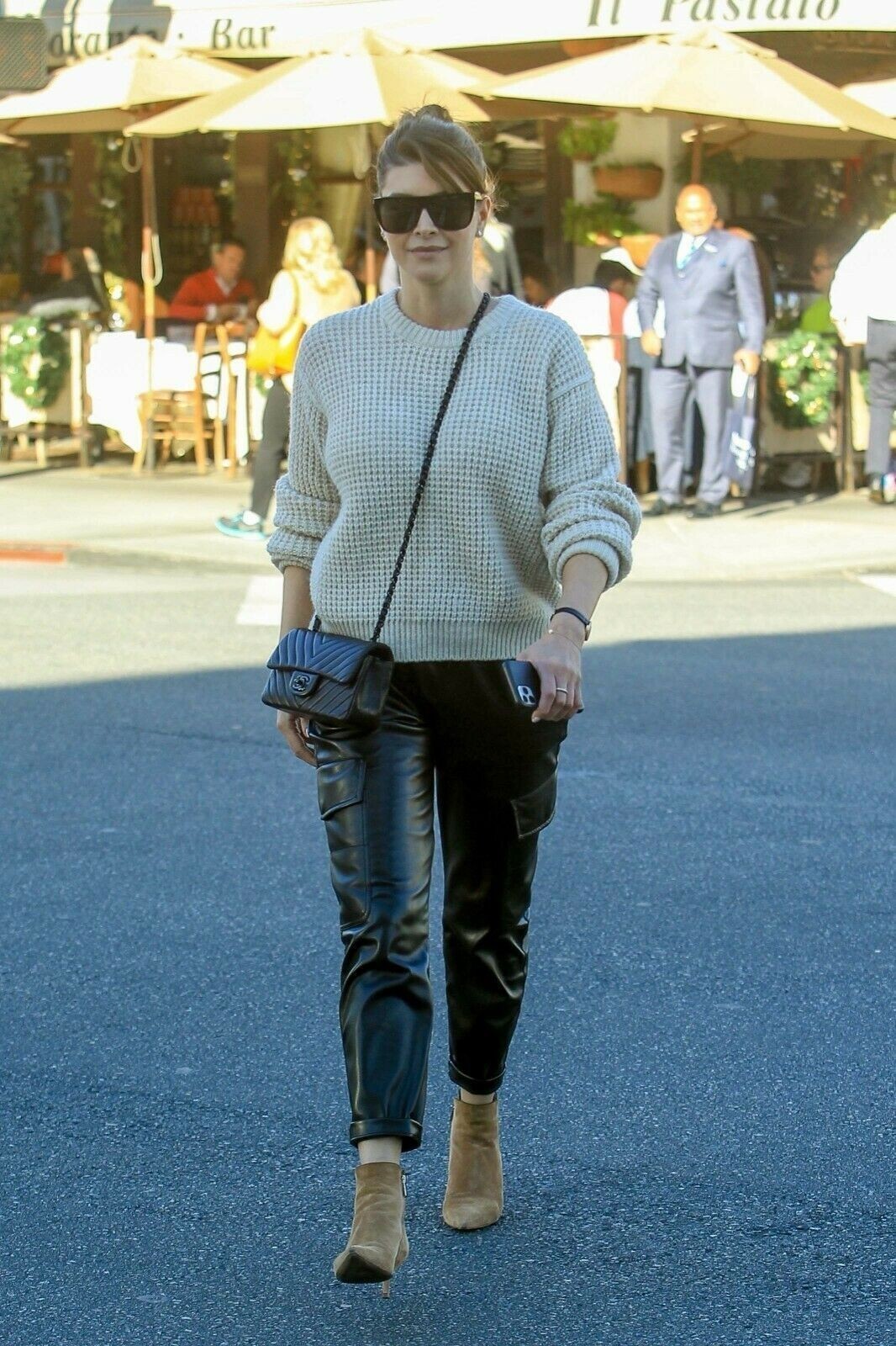 Women's 100% Real Lambskin Leather Leggings Casual Pants Celebrity Style