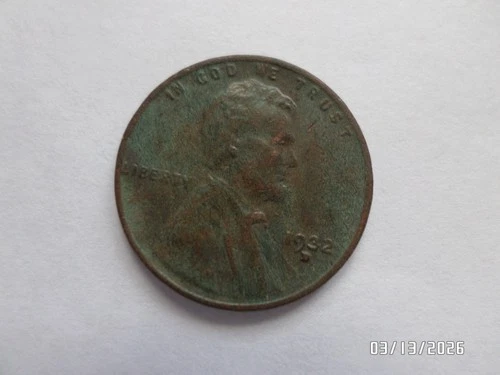 1932-D semi key date Lincoln cent nice VF coin has light tarnish
