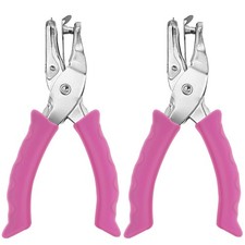 Single Hole Punch Paper Puncher for Crafts, One Pink, 2 Pack