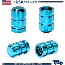 4 Pcs Blue Aluminum Alloy Tire Valve Stem Caps Corrosion Resistant Color Blue 4 Pcs Blue Aluminum Alloy Tire Valve Stem Caps Corrosion Resistant Color Blue