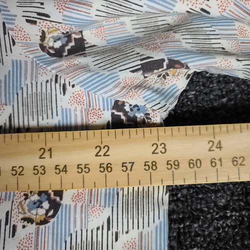 Vtg Montgomery Ward Button Up Shirt Mens 16 Long 34/35 Floral Geometric 70s 80s - Picture 6 of 10