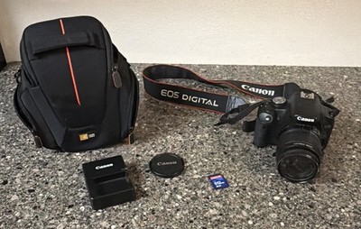 Canon EOS Rebel T1i DS126231 Digital Camera EF-S 18-55 mm lens w SD Card + Case
