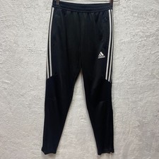 Adidas Climacool Track Pants Womens Medium Black 3 Stripes Mid Rise Ankle Zip