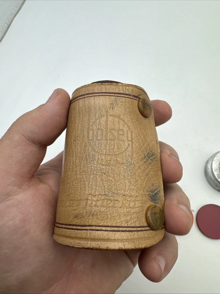 Bolsey Series V 24mm Filter Kit w/ Holder & Leather Case Red Yellow Orange - Image 2 of 4