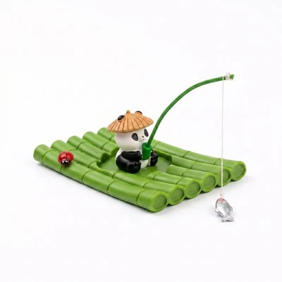 Décor Aquarium Flottant Panda Ornement de Bassin Miniature Petite Coccinelle - Photo 1/4
