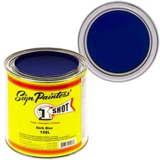 1 Quart 1 Shot Dark Blue Paint Lettering Enamel Pinstriping - One Shot