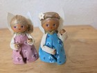 Lot 2 Vintage Miniature Wooden Angel Ornaments 2.25” Tall Cute! — photo 5
