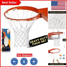 Durable Heavy Duty Basketball Net - Anti-Whip 12 Loop Design for All Conditions