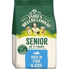 James Wellbeloved Fish & Rice Senior Dry Dog Food - 15kg 4.28 per kilo
