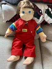 My Buddy Boy Doll 22” Hasbro VTG Overalls Rainbow Shirt 1985 + Rare Basketball
