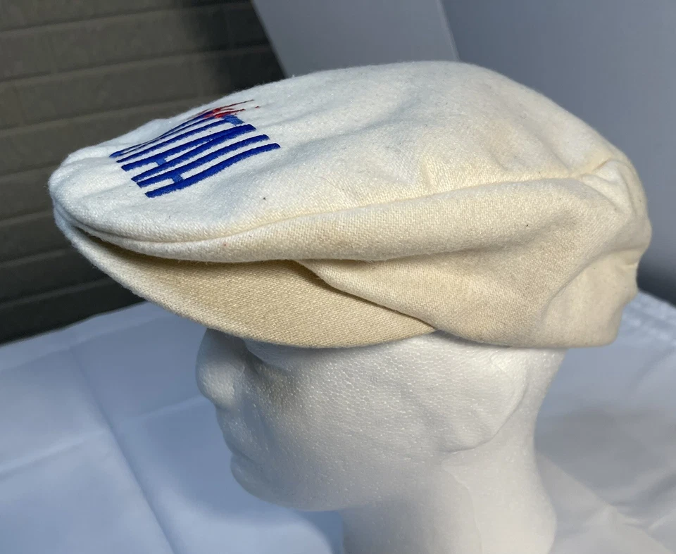  Wool Ski Utah Hat Cap Newsboy White/cream VTG Retro Snowboard y2k  - Image 3 of 4