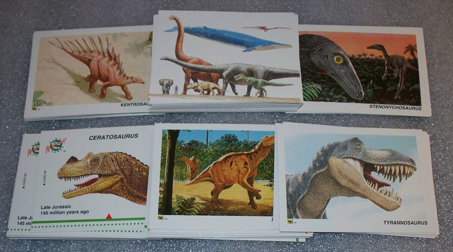 DINOSAURS trading card set 80 cards Dinocardz - educational