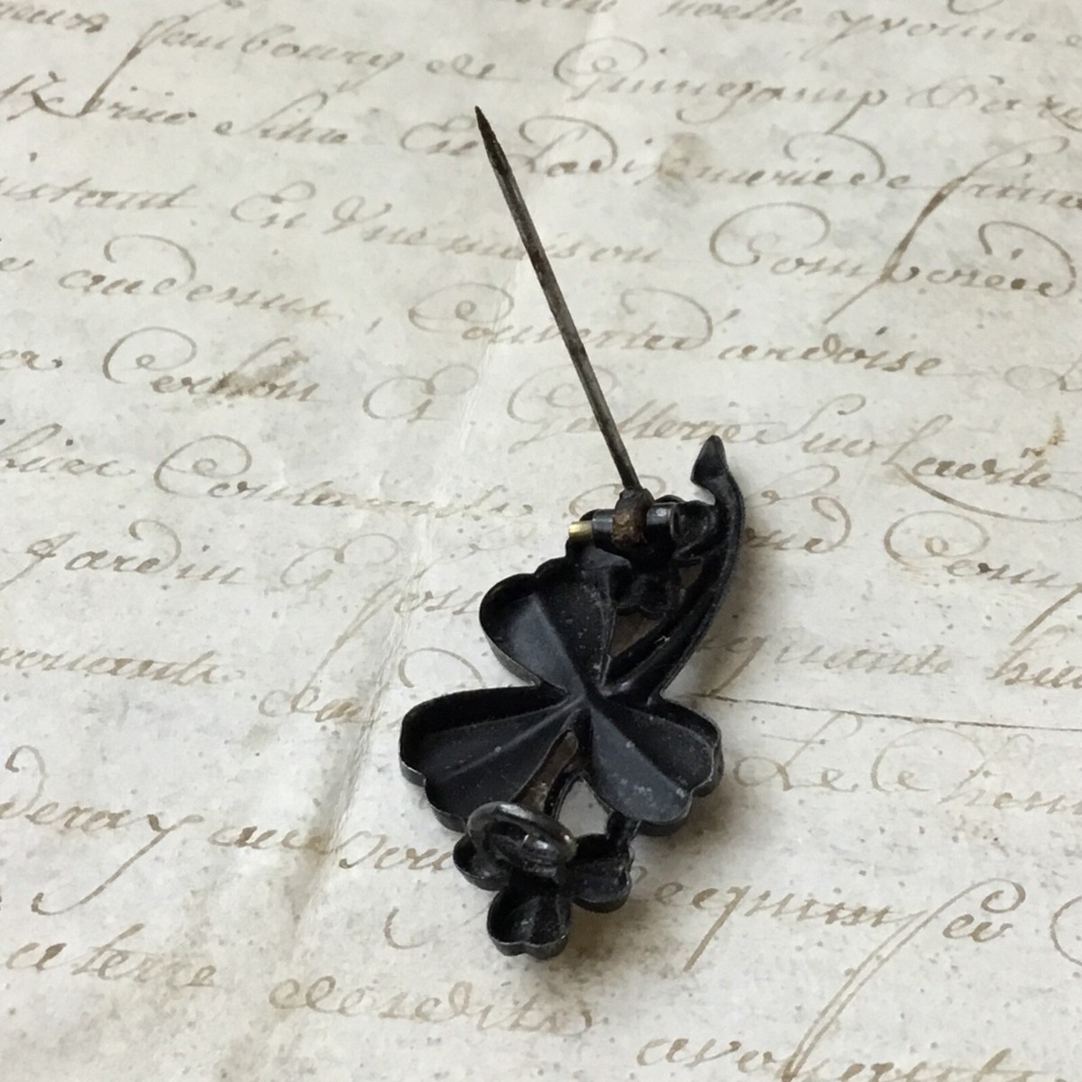 Broçhe Trèfle Vintage Début 1900 - Amiens - Occasion Ancien - Bijou Ancien Charmant
