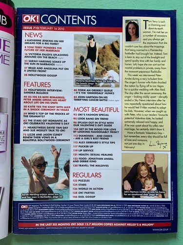 OK! mag 16-February-2010 PETER ANDRE Katherine Jenkins Toni Terry Sandra Bullock - Picture 2 of 2