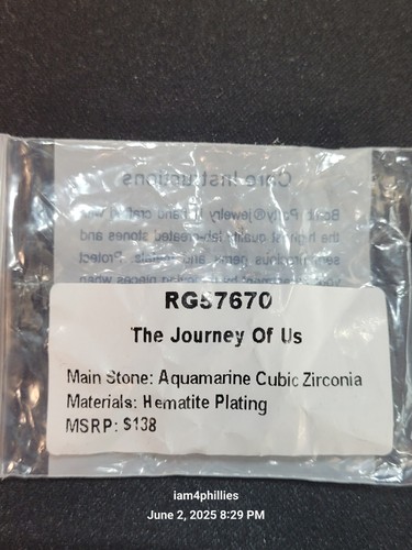 Bomb Party March 25 RG57670- The Journey of Us, Sz10 Aquamarine Cubic Zirconia - Imagen 4 de 4
