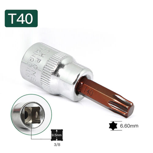 3/8" Torx, Sechskant, Kreuz, Schlitz, Pozi Bits Steckschlüssel Bit-Einsatz Nuss - Bild 33 von 44
