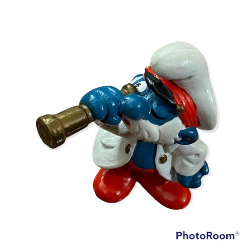 Vintage Captain Papa Smurf Retired Figure by Schleich 20141 1981 Peyo PVC - Picture 2 of 5