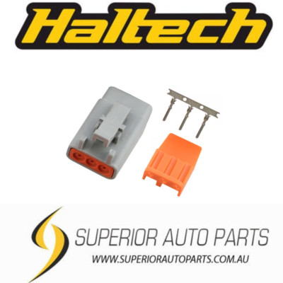 Haltech Plug and Pins Only - Male Deutsch DTM-3 Connector (7.5 Amp) HT-031001