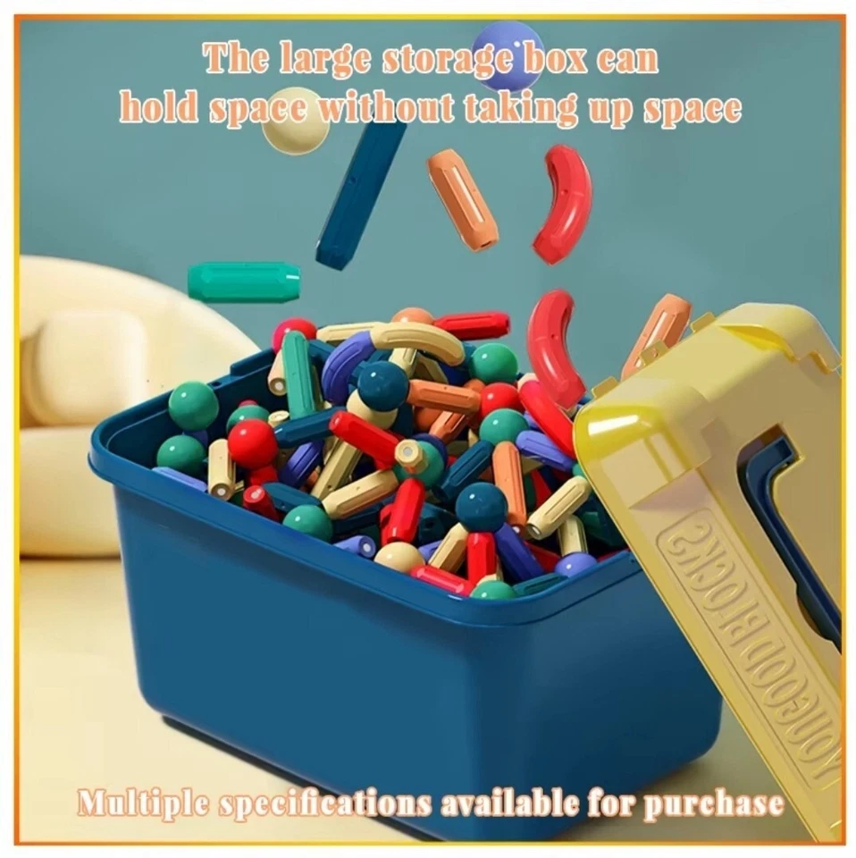 Kids Toy Magnetic Stick Balls 3D Geometry Toy Building Blocks Toy 108pcs  - Image 3 of 4