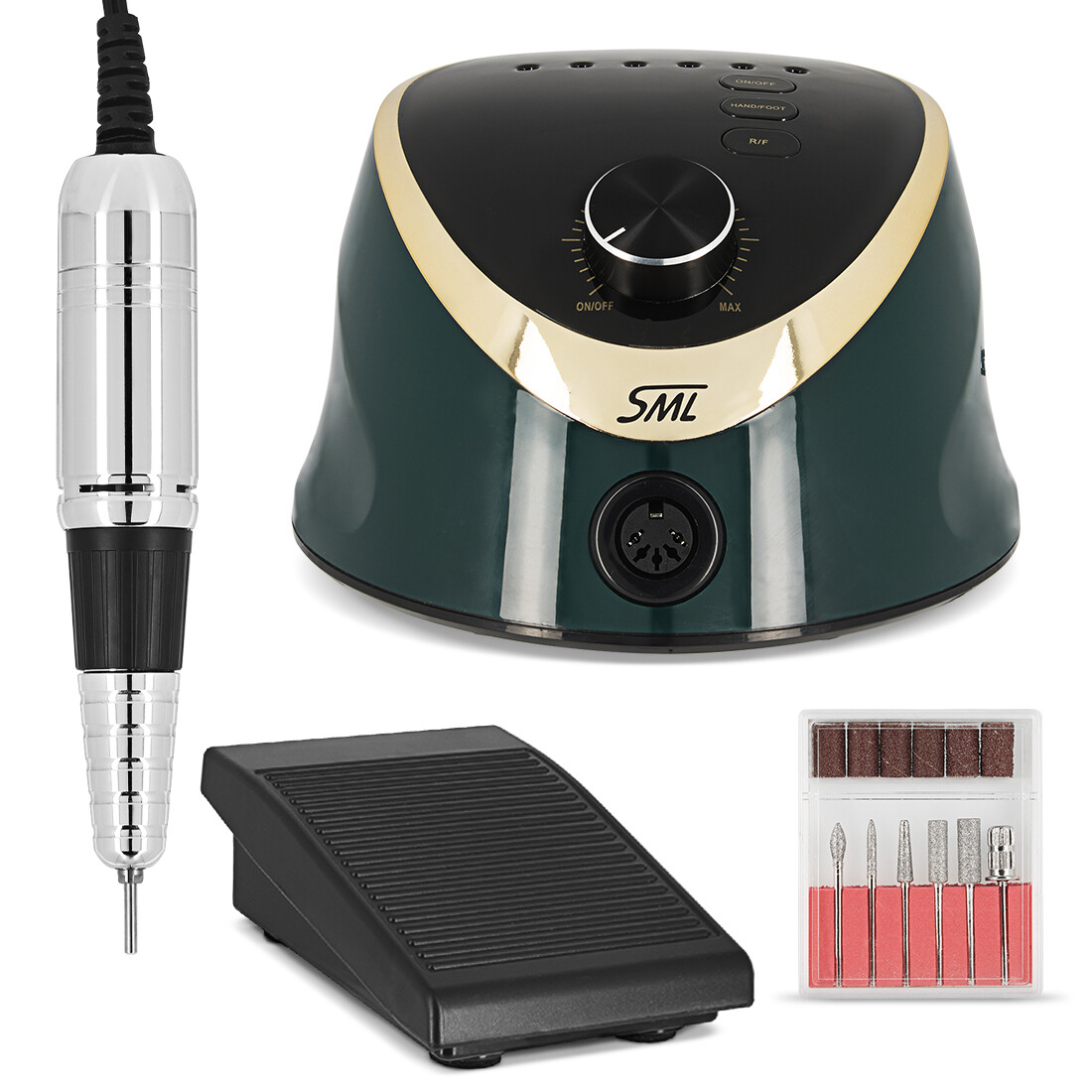 Ponceuse pour ongles SML M12 65W verte avec vitesse reglable