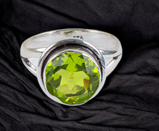 Green Peridot Gemstone Handmade 925 Sterling Silver Jewelry Gift Ring Gift For