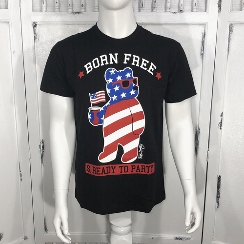 Riot Society American Flag Bear Red Solo Cup Patriotic July 4th Mens T Shirt M - Picture 2 of 10