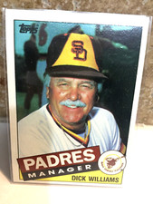 Padres Manager Dick Williams #66 MLB Vintage Baseball Card