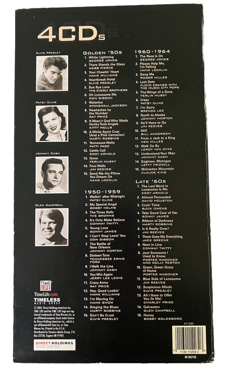 Time Life Classic Country 1950-1964 4 CD Set 60 Tracks Patsy Cline 