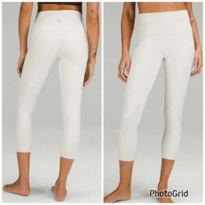 Lululemon Align High-Rise Crop 23'' Bone Womens size 8 NWT leggings neutral color