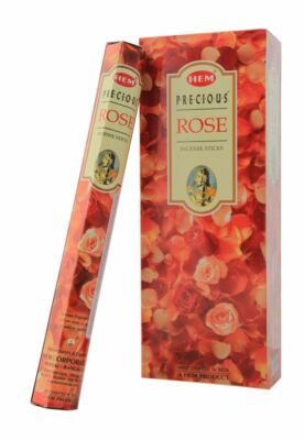 HEM 120 Räucherstäbchen [ PRECIOUS ROSE ] handgerollte Räucherstäbchen  Indien